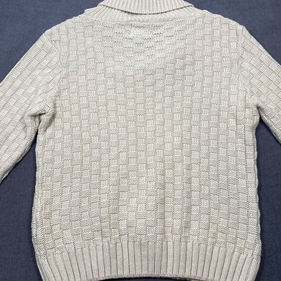 ASOS Womens Cable Knit Sweater Shawl Collar Small Beige Long Sleeve Pullover - Picture 2 of 11